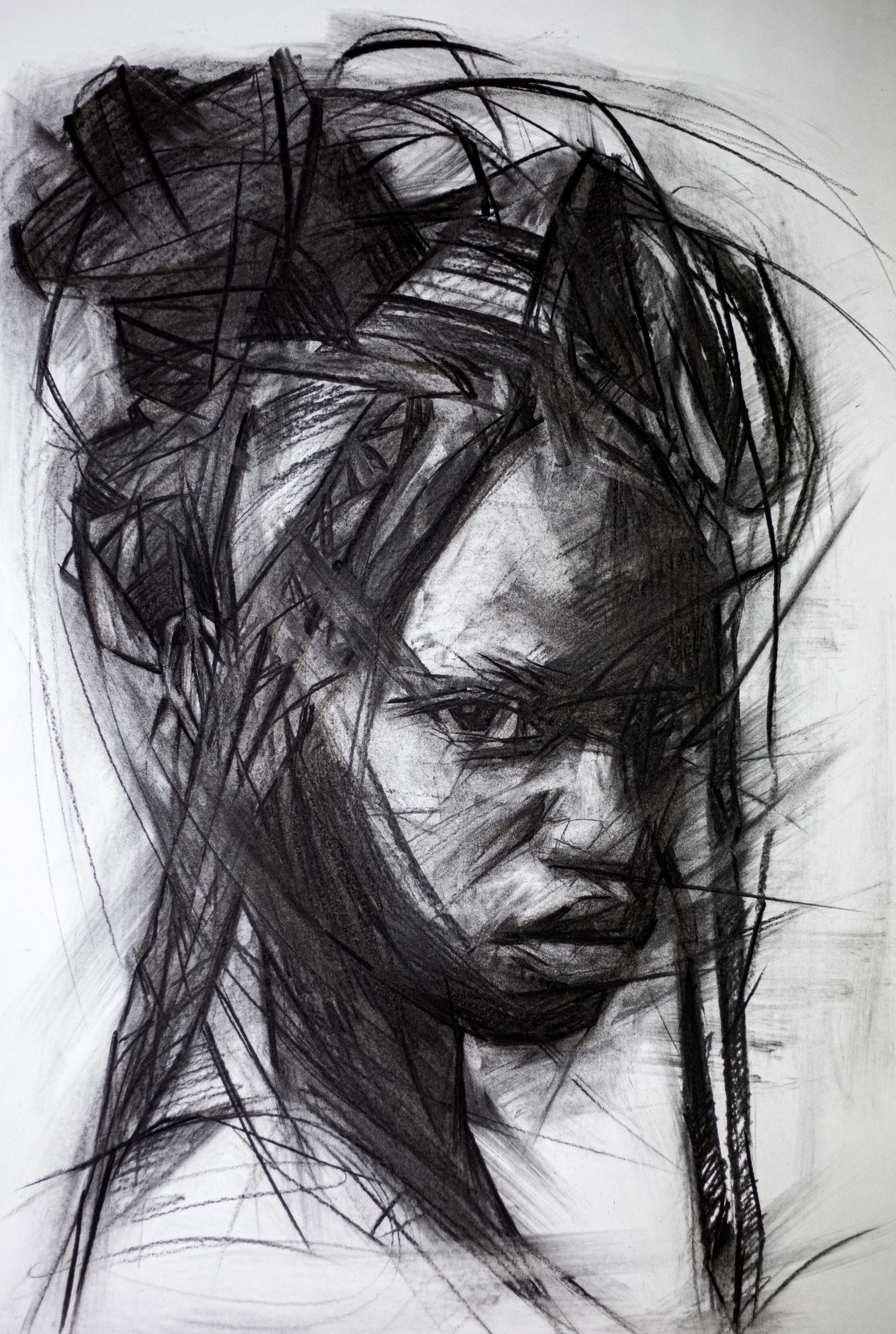 "Anok" Charcoal on paper